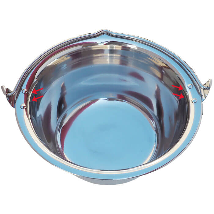 Nerezový kotlík 15 L (0,8 mm) s nýty