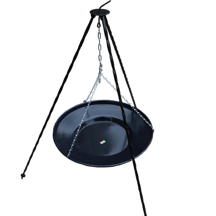 Smaltovaná grilovací pánev s řetízkem 56 cm