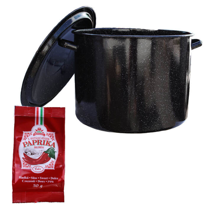Smaltovaný hrnec s poklicí 40 L + Paprika 50 g