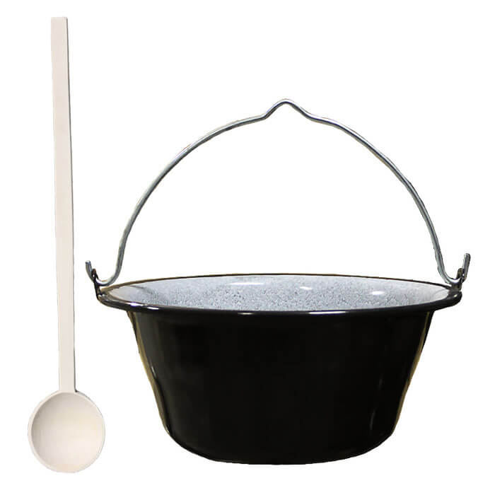 Smaltovaný kotlík 10 L + vařečka