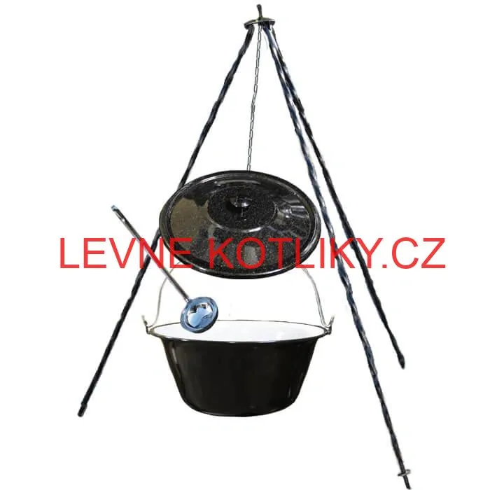 Smaltovaný kotlík 8 L + poklice + stojan CLASSIC