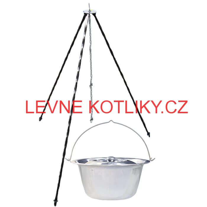 Nerezový (Antikor INOX) kotlík 14 L poklice + trojnožka 1,20 m