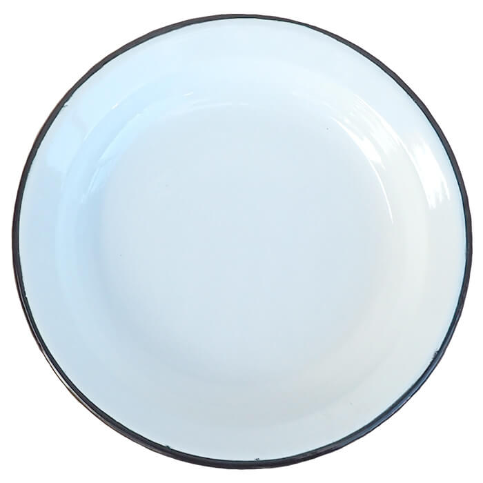 Smaltovaný talíř 28 cm Bílý