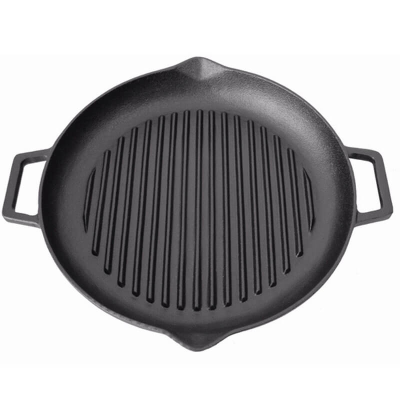Litinová pánev na grilování 31 cm s výlevkou BBQ