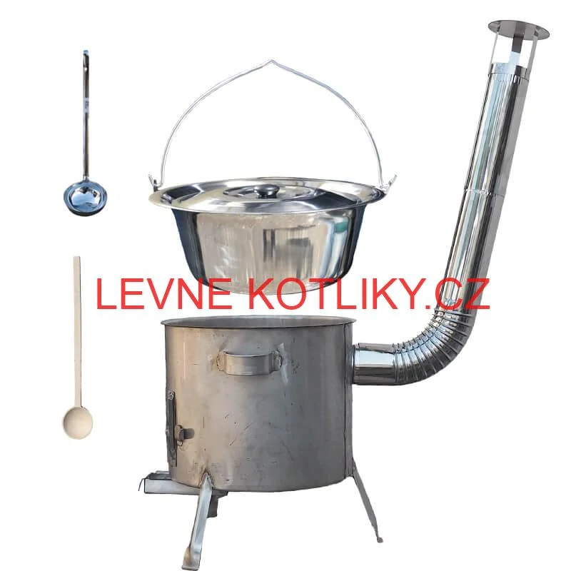 Nerezový kotlík 30 L (1,5 mm) + nerezová kotlina 45 cm (1,5 mm) STRONG CLASSIC