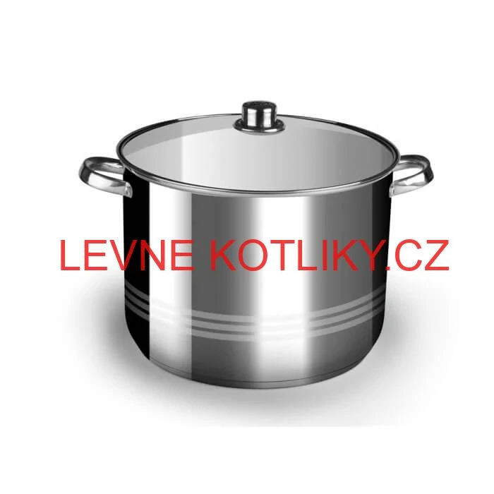 Nerezový hrnec 9 L + skleněná poklice