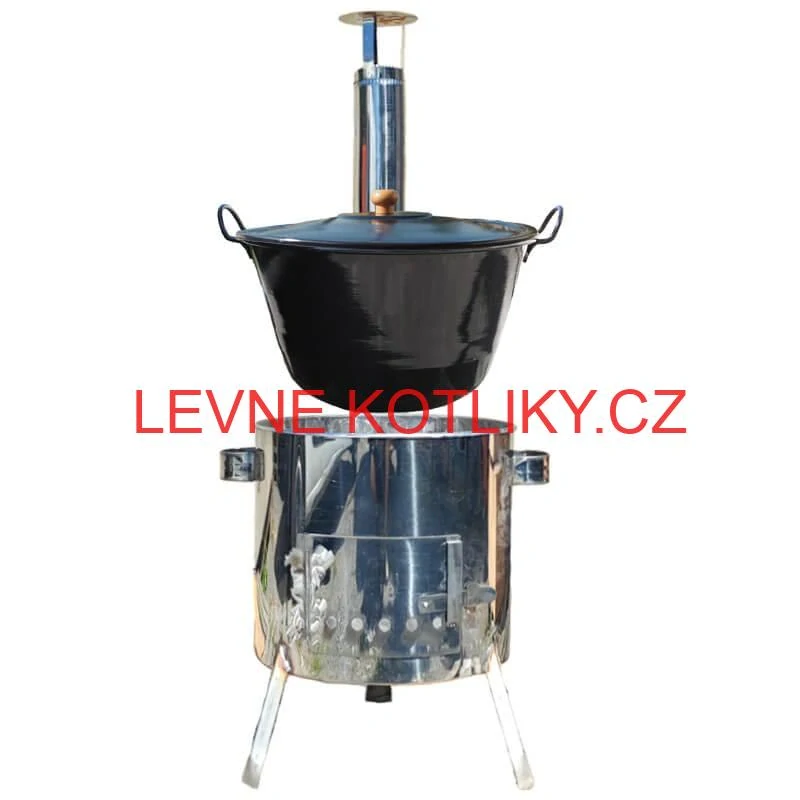 Smaltovaný kotel 60 L + nerezová kotlina 53 cm LUSTRO