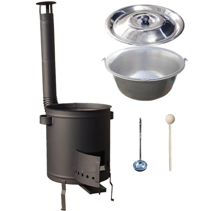 Nerezový kotlík 15 L (1,5 mm) + hrubostěnná (1,5 mm) a žáruvzdorná kotlina 36 PLUS 600