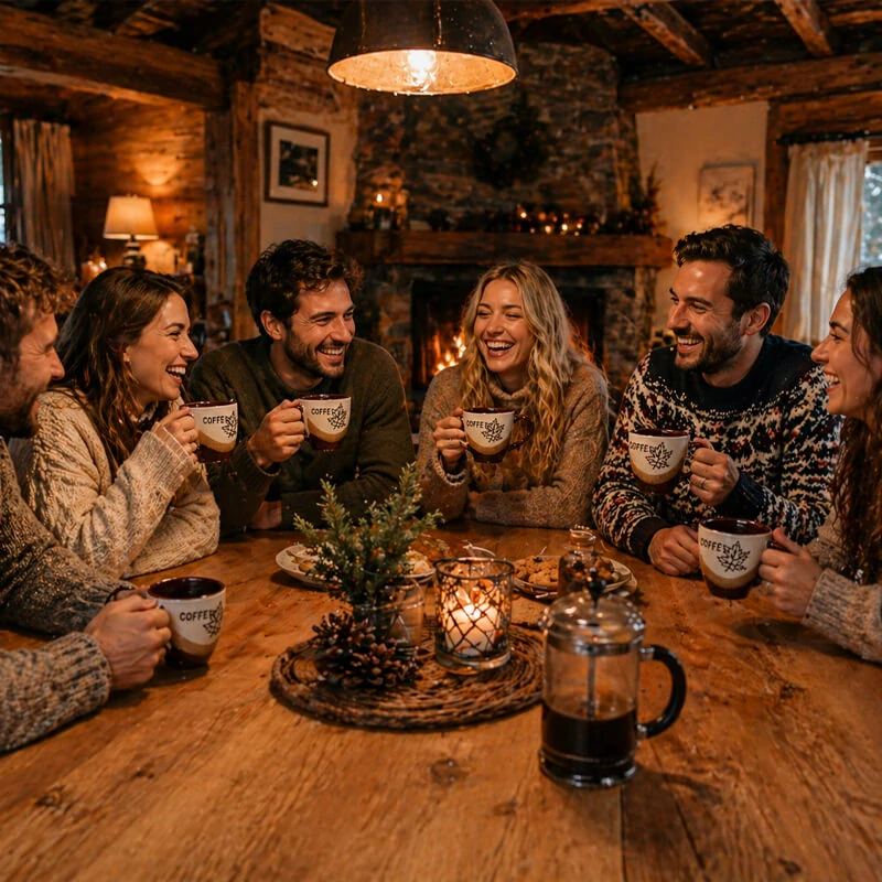 Sada keramických hrnků na kávu 100 ml 6 ks COFFEE
