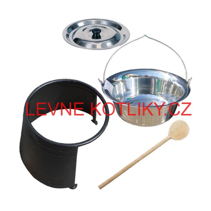Nerezový kotlík 14 L (0,8 mm) + chránič plamene