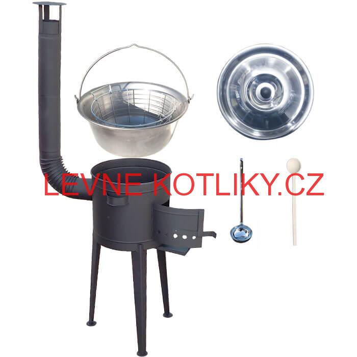 Nerezový kotlík 20 L (1,5 mm) + drátěný koš + žáruvzdorná kotlina 42 PLUS 600