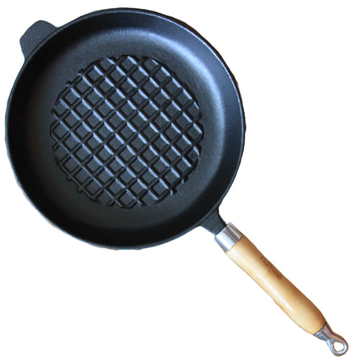 Litinová grilovací pánev s mřížkami 24 cm