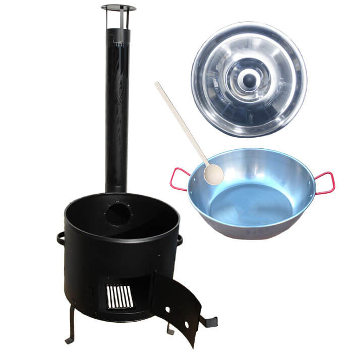 Pánev paella (WOK) 36 cm + kovová kotlina 36 cm GARCIMA