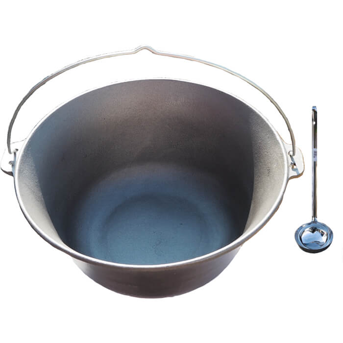 Litinový kotlík 14,5 L + Nerezová naběračka