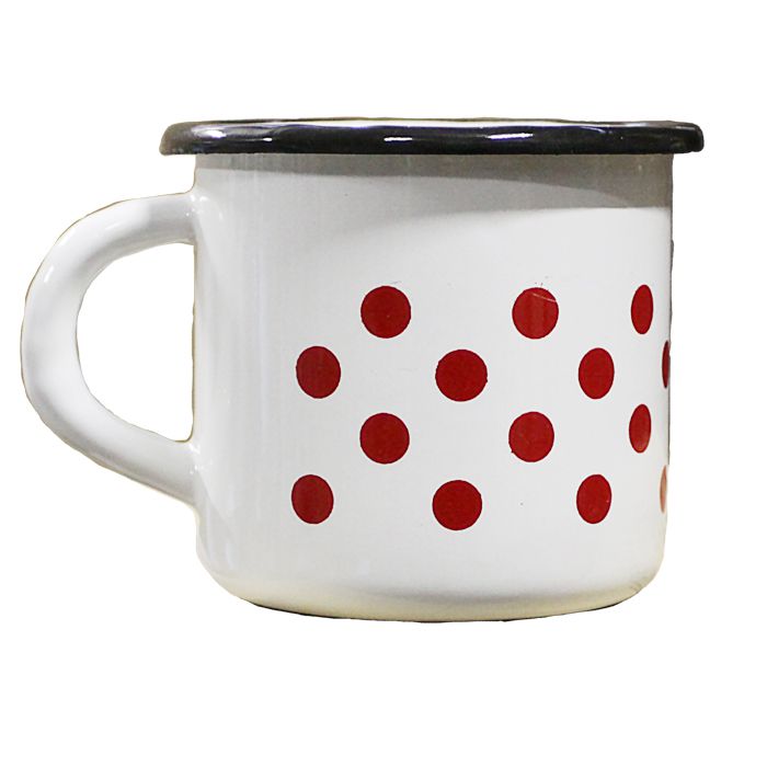 Smaltovaný hrnek 500 ml (tečky)