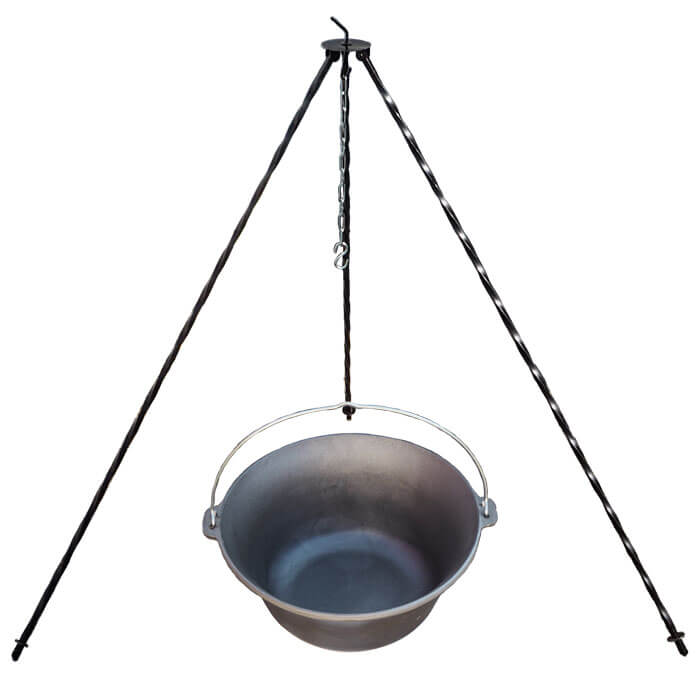 Litinový kotlík 7,2 L + trojnožka 1,2 m