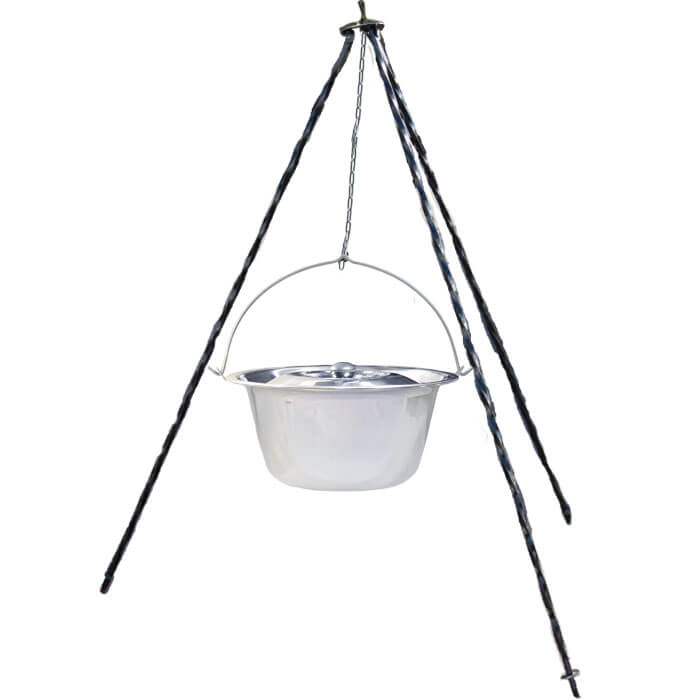 Nerezový kotlík 10 L INOX + poklice + stojan CLASSIC