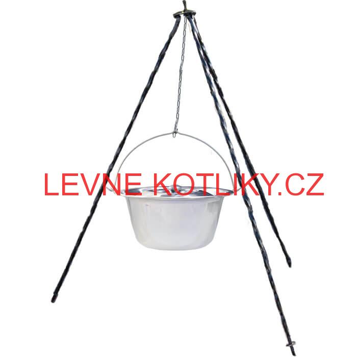 Nerezový (Antikor INOX) kotlík 14 L poklice + trojnožka 1,20 m