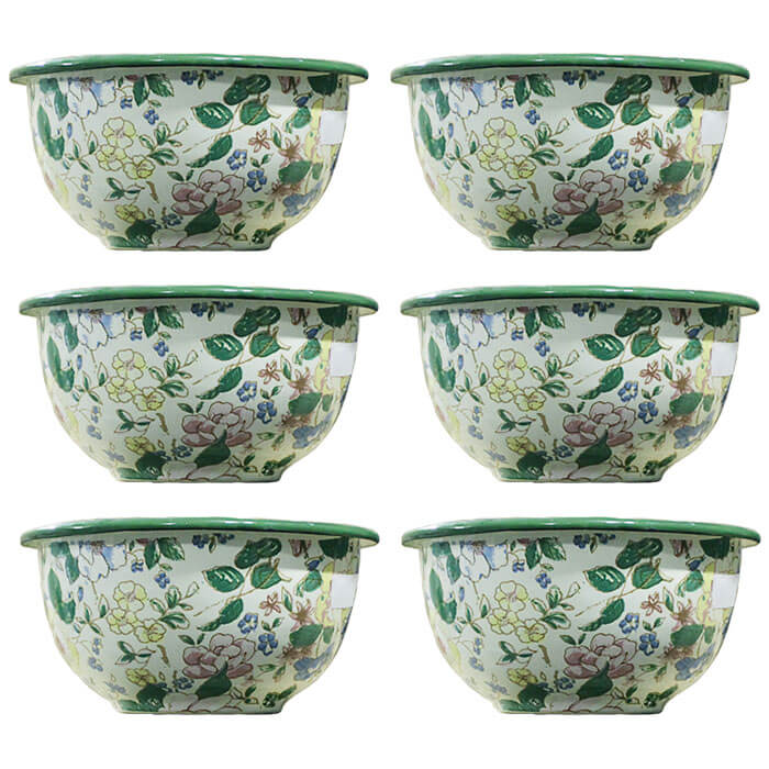 Souprava smaltovaných misek 17 cm 6 ks DECOR