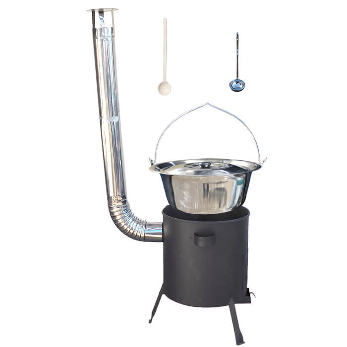 Nerezový kotlík 20 L (1,2 mm) + žáruvzdorná kotlina (1 mm) 42 PLUS 600