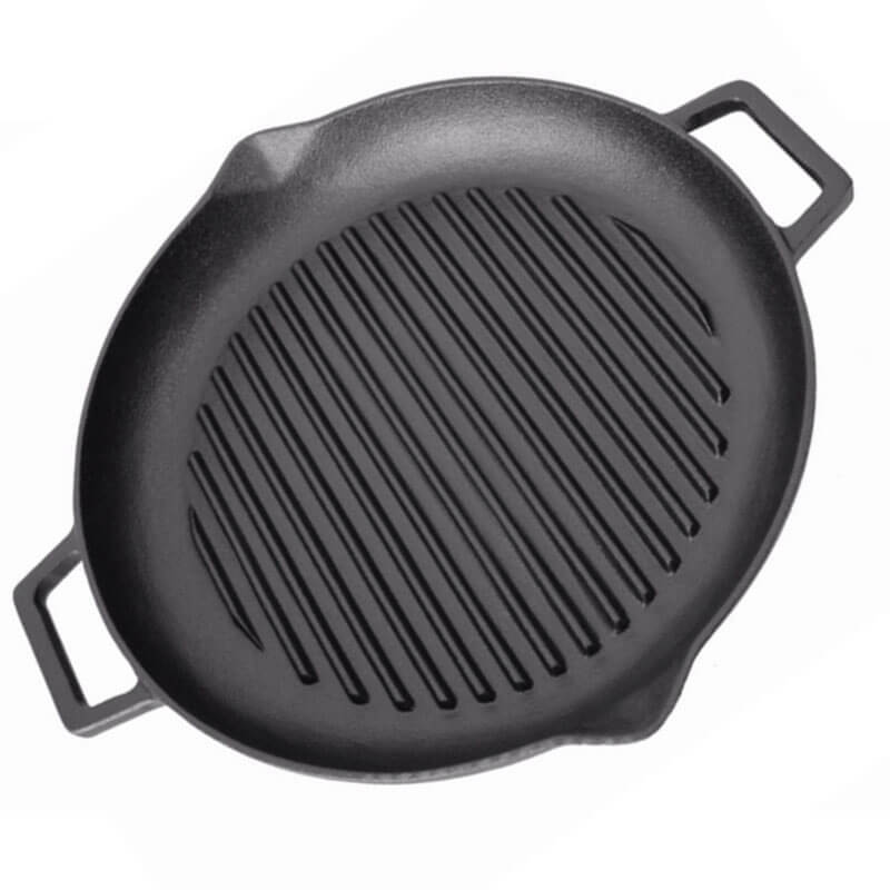 Litinová pánev na grilování 31 cm s výlevkou BBQ