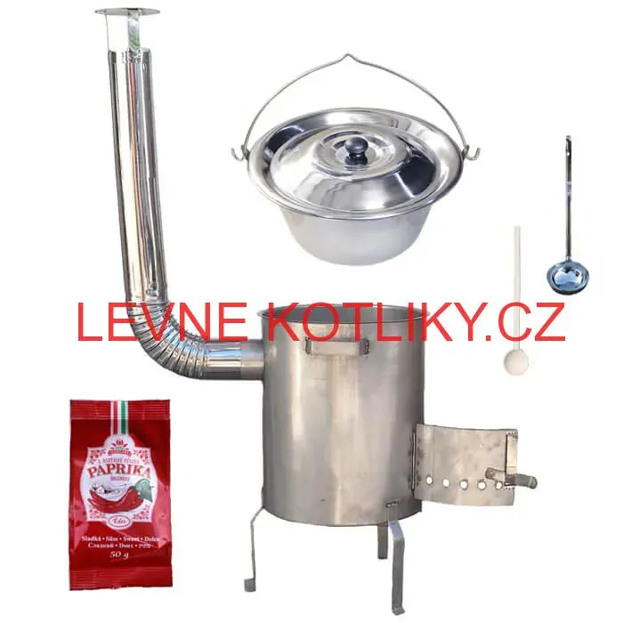 Nerezový kotlík 20 L (1,2 mm) INOX + nerezová kotlina (1,5 mm) 42 cm STRONG EXCLUSIVE