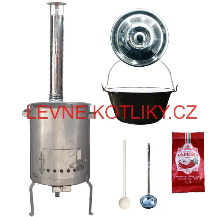 Smaltovaný kotlík 25 L (1,2 mm) + nerezová kotlina (1,5 mm) 42 cm STRONG EXCLUSIVE
