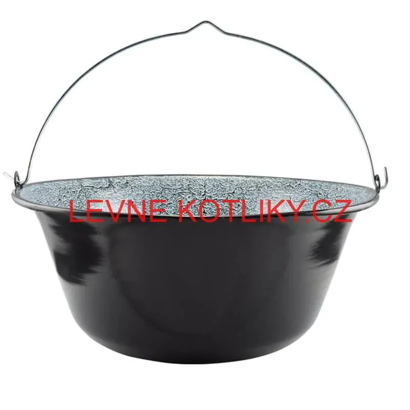 Smaltovaný kotlík 13 L + nerezová kotlina 36 INOX + misky 12 ks
