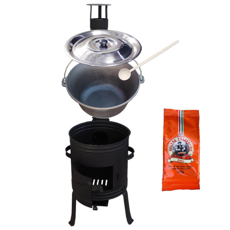 Litinový kotlík 10,8 L + kotlina 33 cm (1 mm) + žáruvzdorná barva Plus 700