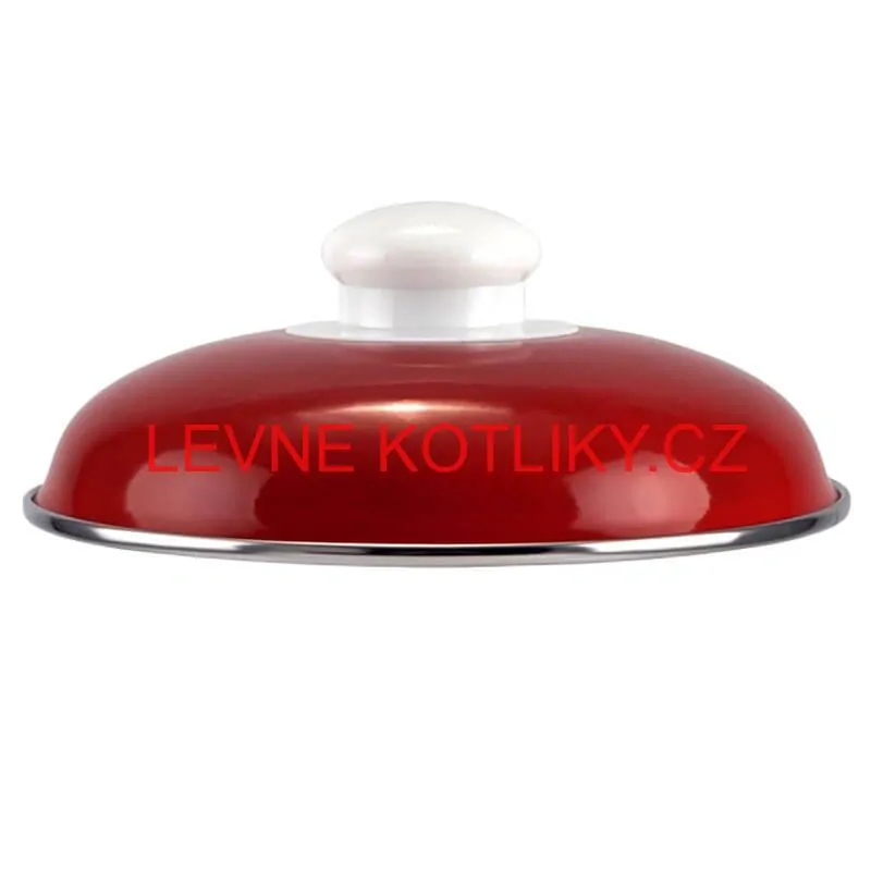 Smaltovaný kastrol s poklicí 4 L červený + pikantní směs koření 50 g Kotlíkový guláš