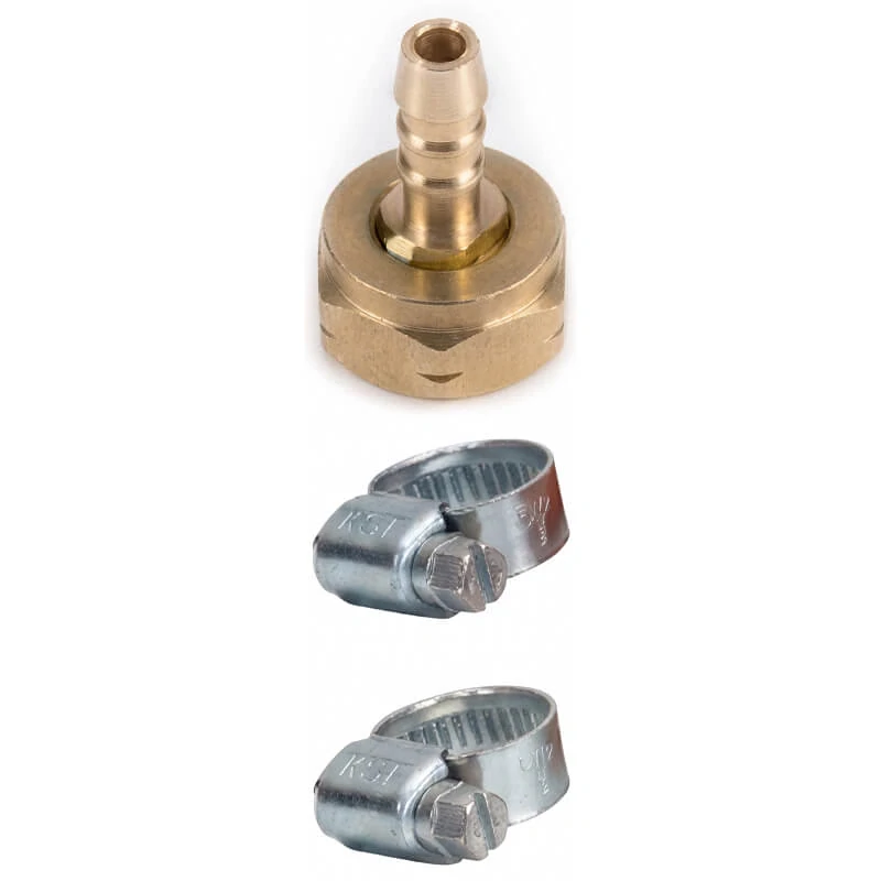 Plynová hadice 2,5 m + 2 spony + levá matice (20 bar)