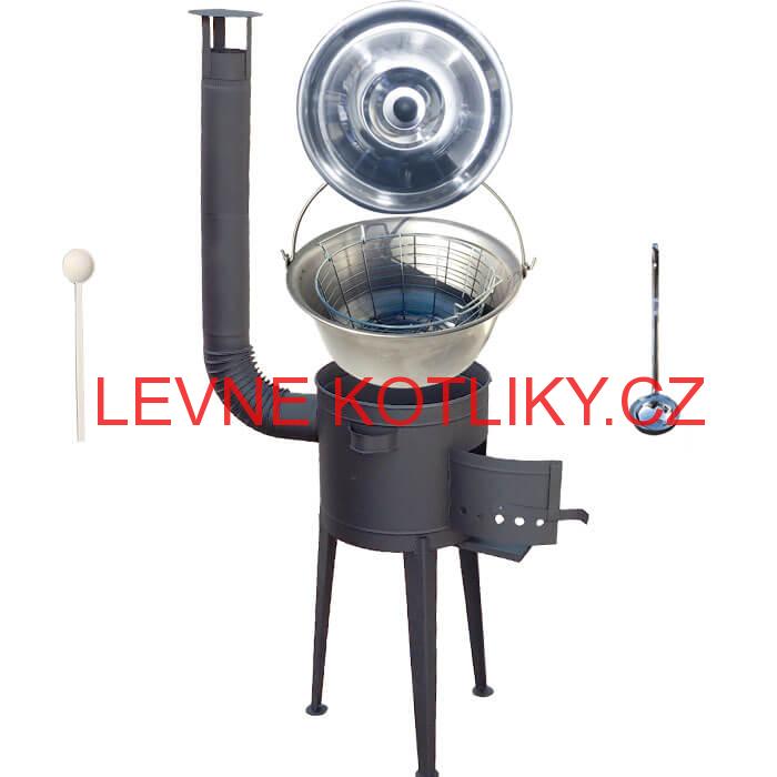 Nerezový kotlík 20 L (1,5 mm) + drátěný koš + žáruvzdorná kotlina 42 PLUS 600