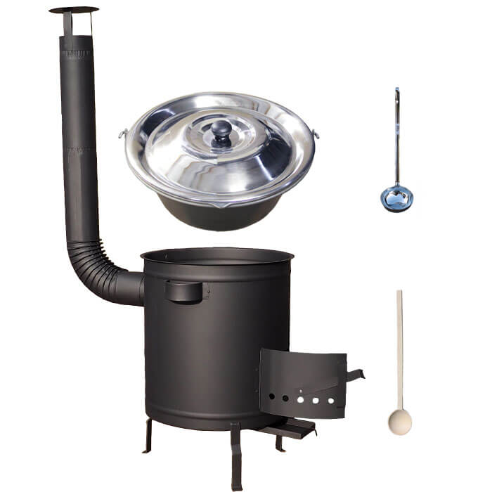 Nerezový kotlík 20 L (1,5 mm) + hrubostěnná (1,5 mm) a žáruvzdorná kotlina 42 PLUS 600