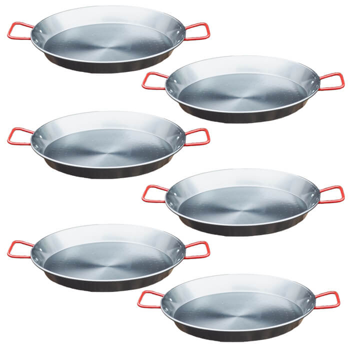 Paella Tapas catering 24 cm - 6 ks ocelových pánví