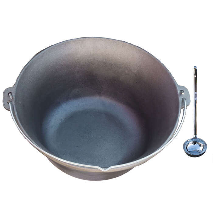 Litinový kotlík 14,5 L + Nerezová naběračka