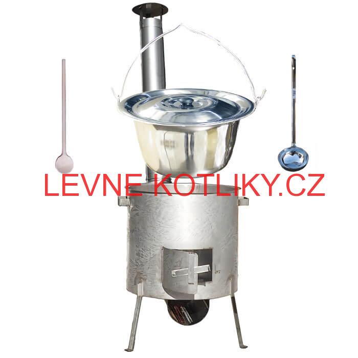 Nerezový kotlík 15 L (1,2 mm) INOX, zesílená vysoká nerezová kotlina 36 cm KOMFORT