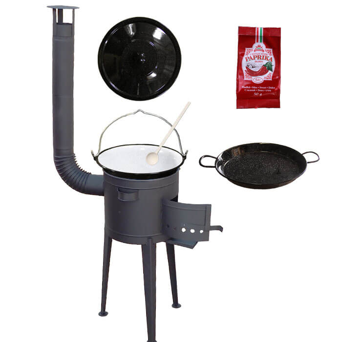 Smaltovaný kotlík 13 L + Paella smaltovaná pánev + vysoká žáruvzdorná kotlina 36 cm PLUS 600