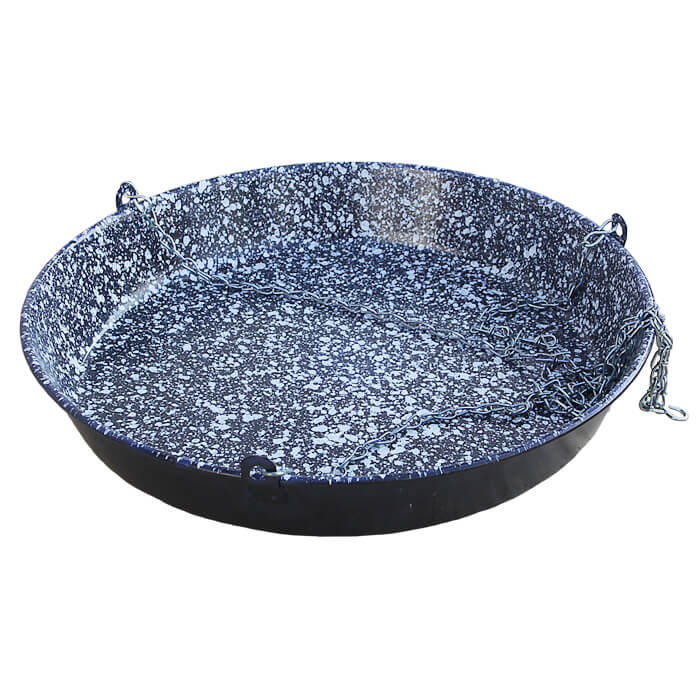 Smaltovaná grilovací pánev s řetízkem 42 cm