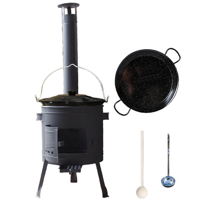 Smaltovaný kotlík 16 L + Paella smaltovaná pánev 42 kotlina 39 PLUS 600