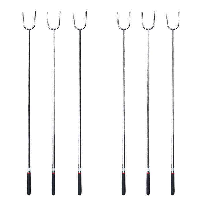 Vidličky na opékání 24,5 cm - 84,5 cm - teleskopické 6 ks