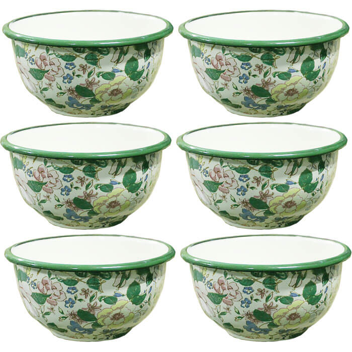 Souprava smaltovaných misek 13 cm 6 ks DECOR