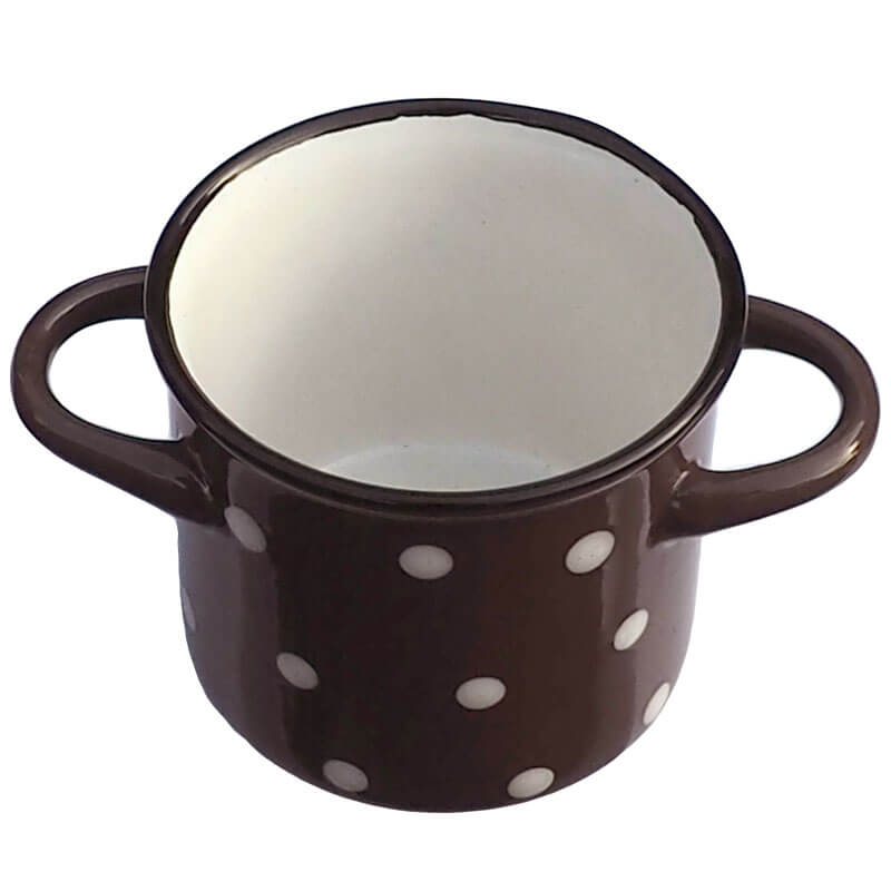 Keramický hrnek na polévku - hnědý DECOR