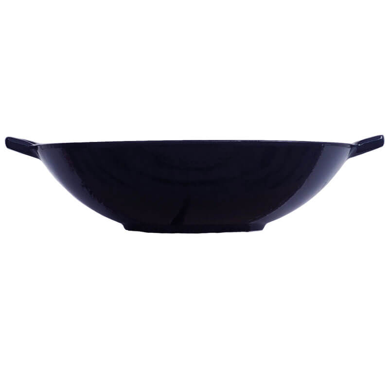Litinový wok – smaltovaný povrch 37 cm