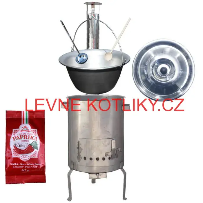 Nerezový kotlík 20 L (1,5 mm) + nerezová kotlina (1,5 mm) 39 cm STRONG EXCLUSIVE