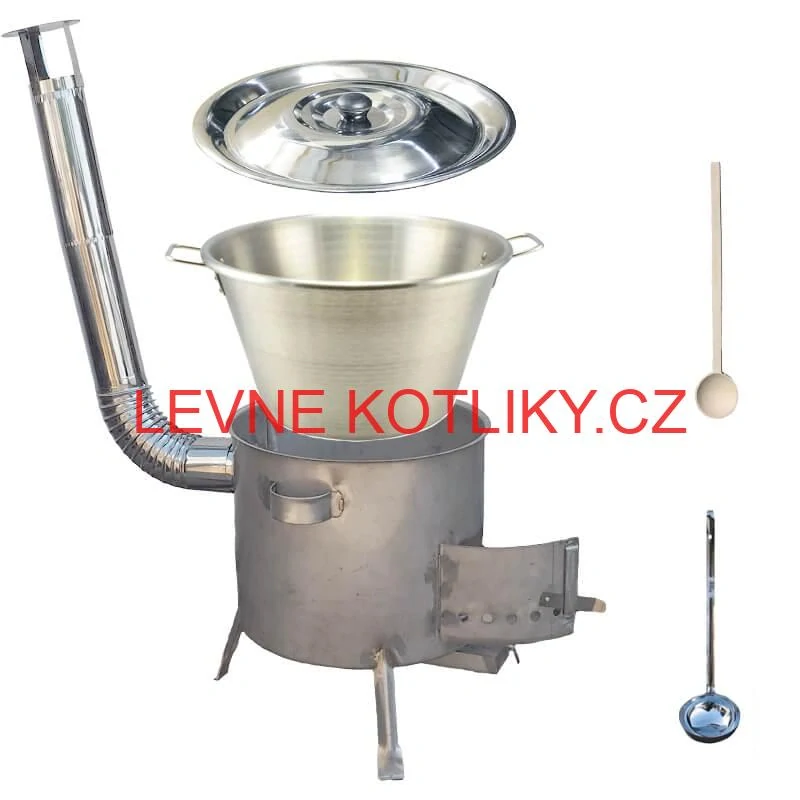 Nerezový kotel 40 L (1,2 mm) INOX + nerezová kotlina 45 cm (1,5 mm) STRONG CLASSIC