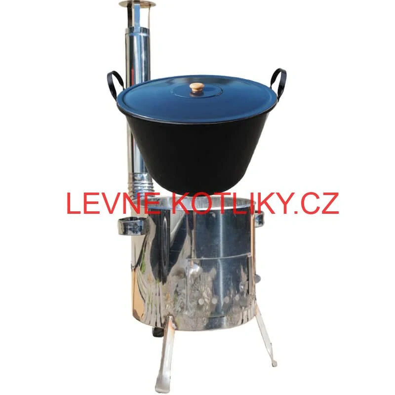 Smaltovaný kotel 60 L + nerezová kotlina 53 cm LUSTRO