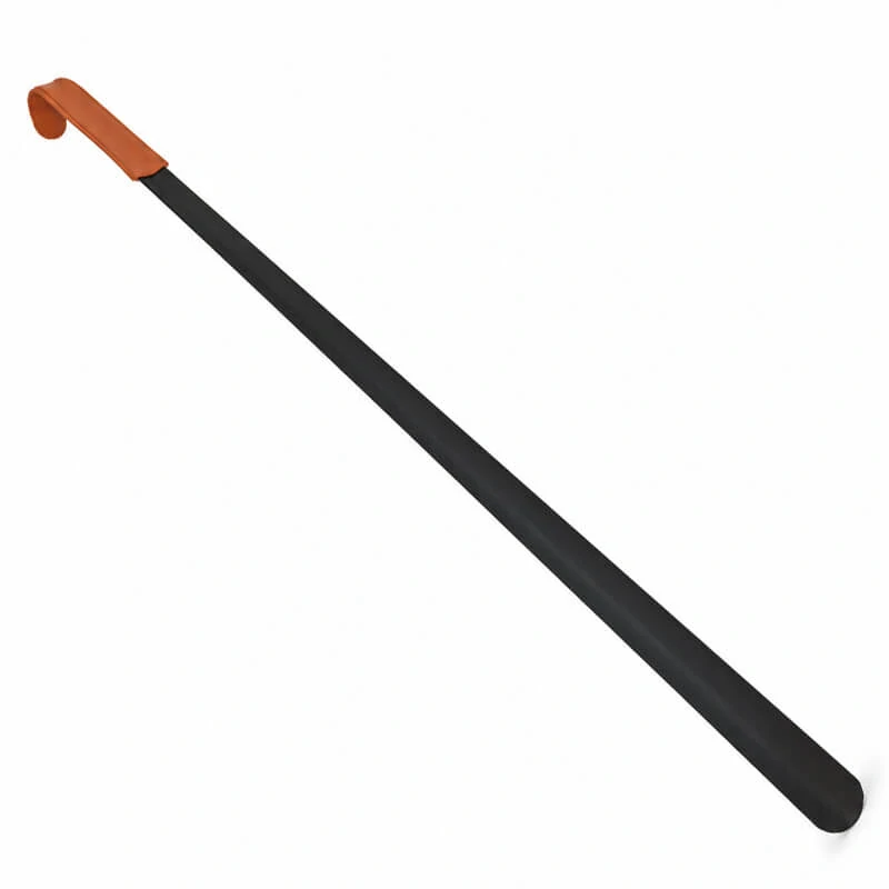 Kovová lžíce na boty 80 cm s rukojetí ze syntetické kůže