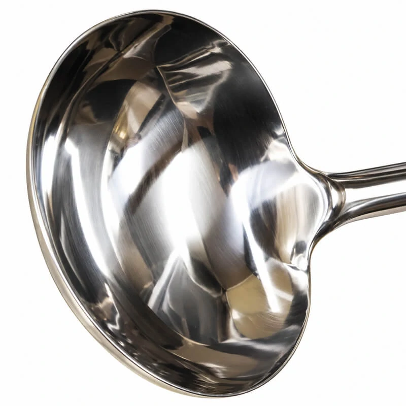 Nerezová naběračka 250 ml s dřevěnou rukojetí – 51,5 cm