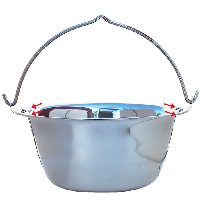 Nerezový kotlík 30 L (0,8 mm) s nýty