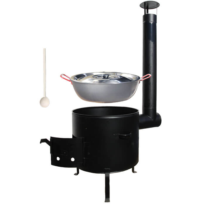 Pánev paella (WOK) 36 cm + kovová kotlina 36 cm GARCIMA